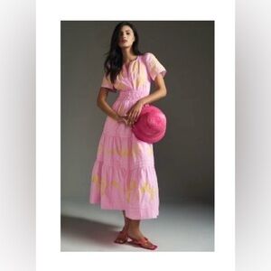 Anthropologie The Somerset Maxi Dress Embroidered Edition